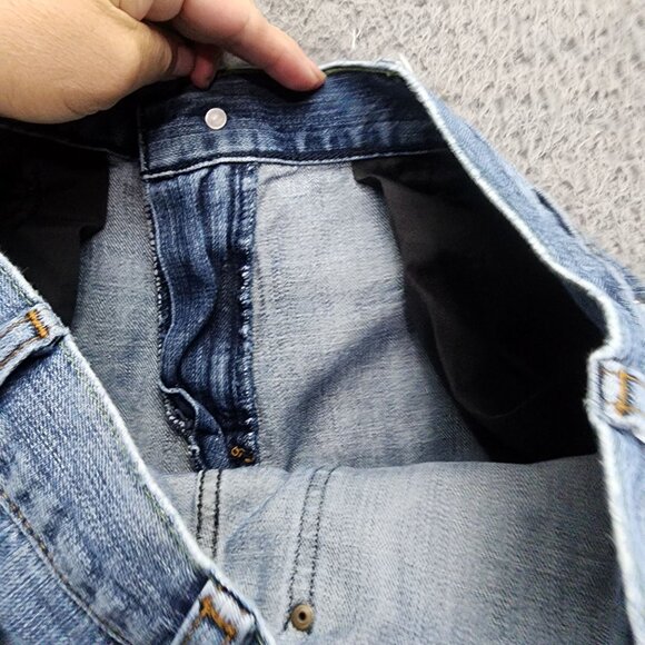 Wrangler Jeans Mens 32x36 Blue Cotton Mid Rise Slim Straight *Read* - Picture 14 of 16